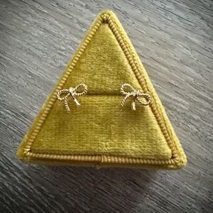 Gold Bow Earrings